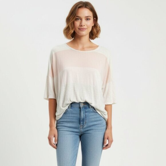Aritzia Wilfred Women’s Tee T-shirt Short sleeve Cropped Flowy Boxy fit XS - Picture 1 of 16